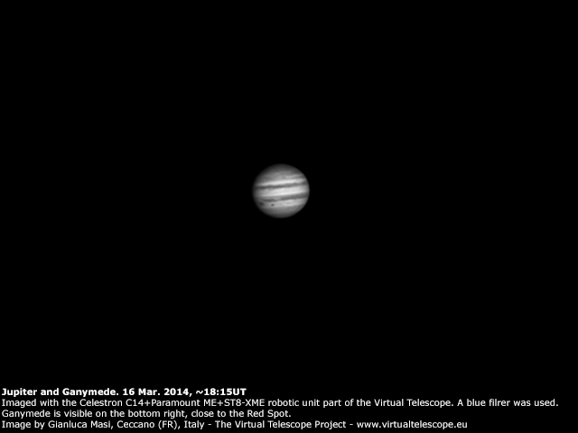 Jupiter and Ganymede: 16 Mar. 2014