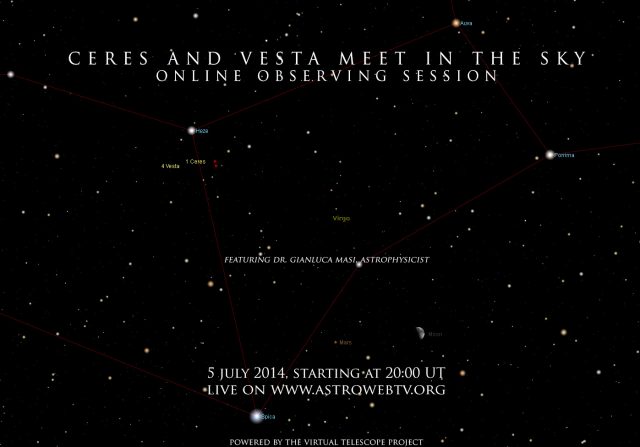 Ceres and Vesta meet in the sky