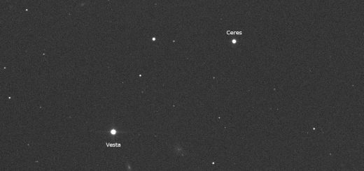 The dwarf planet (1) Ceres and the asteroid (4) Vesta