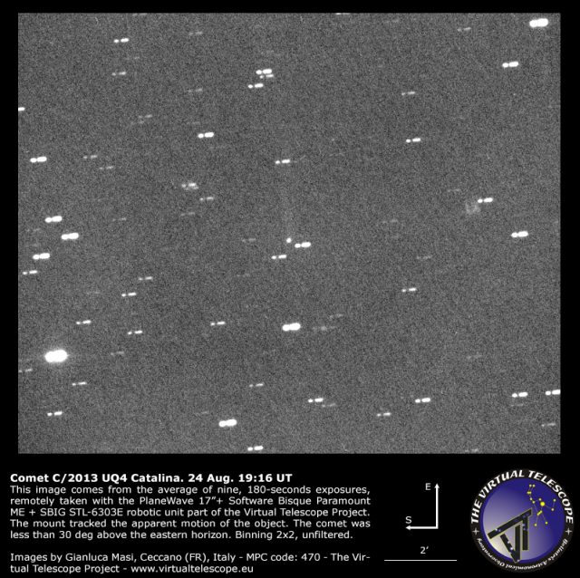 Comet C/2013 UQ4 Catalina: 24 Aug. 2014
