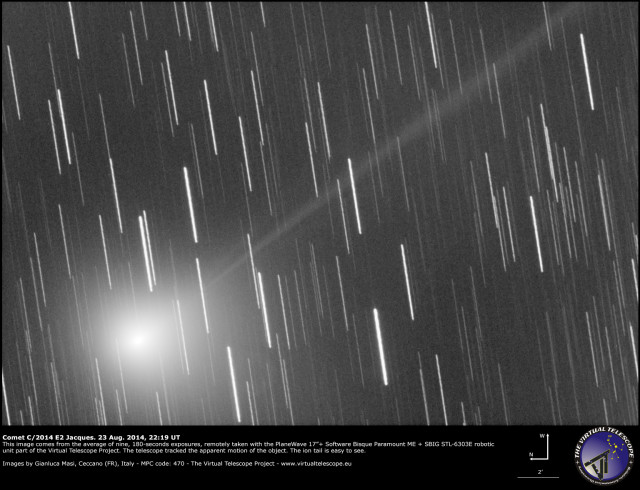 Comet C/2014 E2 Jacques: 18 Aug. 2014