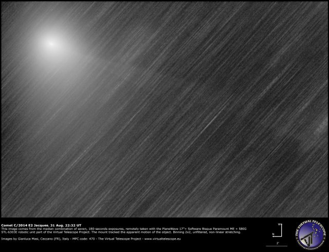 Comet C/2014 E2 Jacques: 31 Aug. 2014