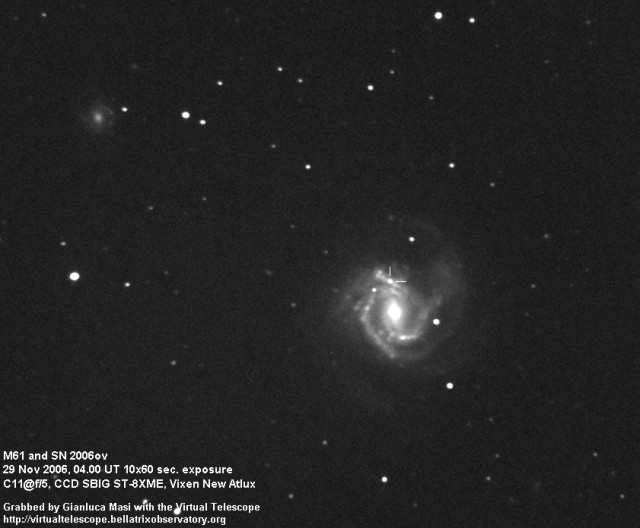 Messier 61 and SN 2006ov - 29 Nov. 2006