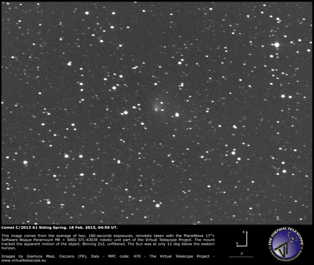 Comet C/2013 A1 Siding Spring: 18 Feb. 2015
