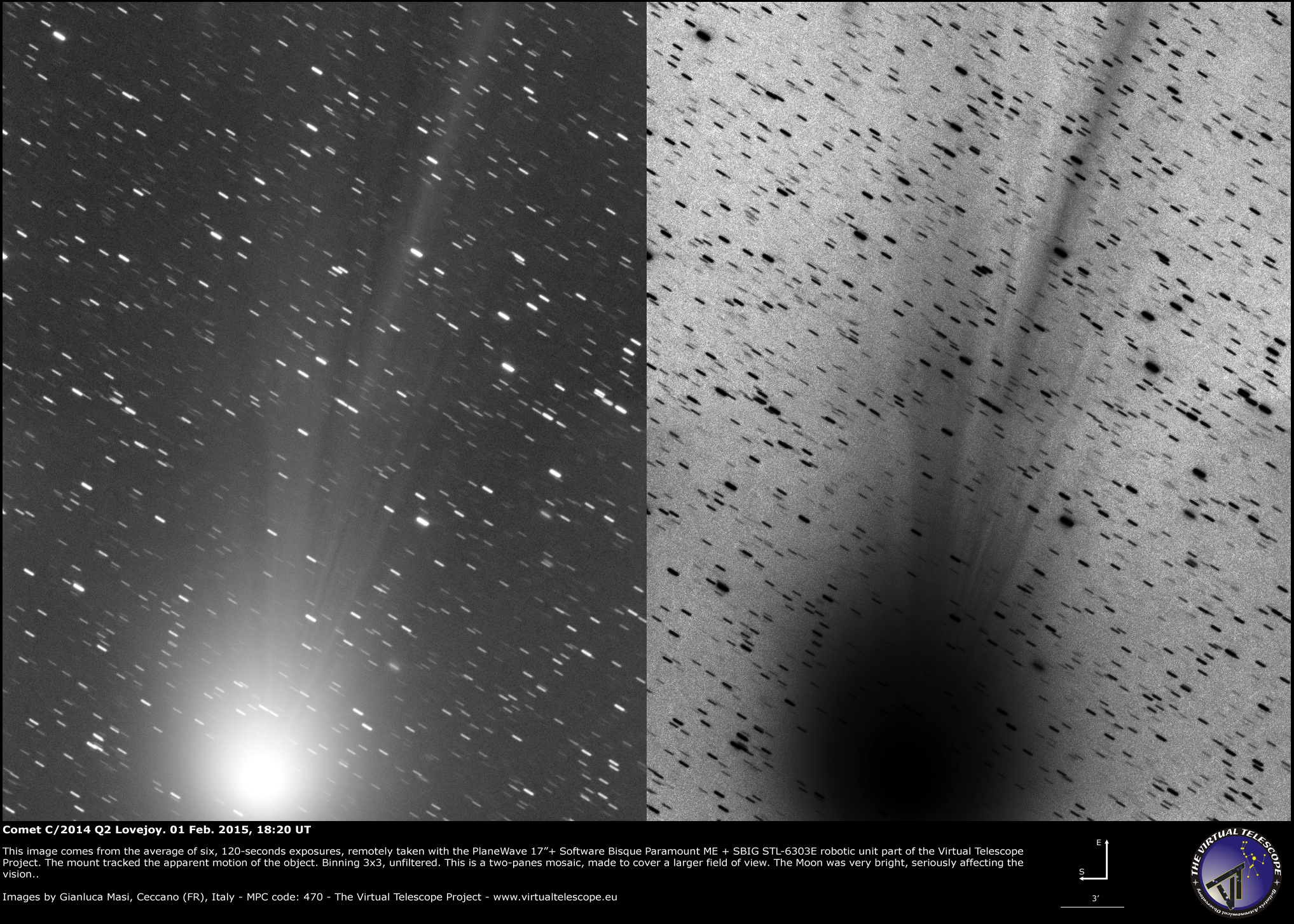 Comet C2014 Q2 Lovejoy A New Mosaic 01 Feb 2015 The Virtual