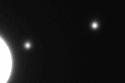 Io (right ) eclipses Europa (left): movie (30 Mar. 2015)
