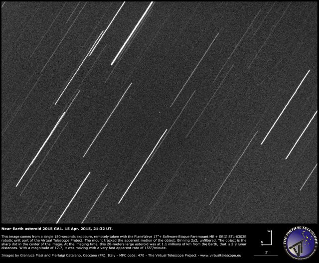 Near-Earth Asteroid 2015 GA1: 15 Apr. 2015