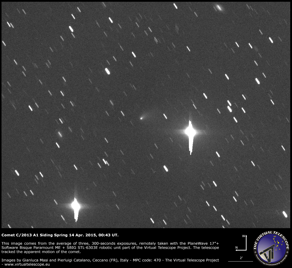 Comet C/2013 A1 Siding Spring: an image (14 Apr. 2015) - The Virtual ...