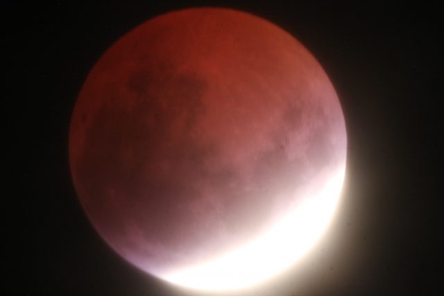 4 April 2015 lunar eclipse: the maximum eclipse is not far  (Ron Delvaux)