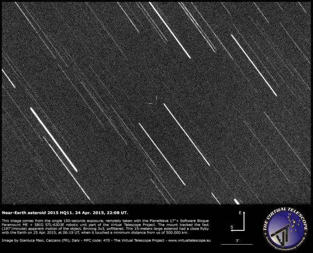 Near-Earth asteroid 2015 HQ11: 24 April 2015