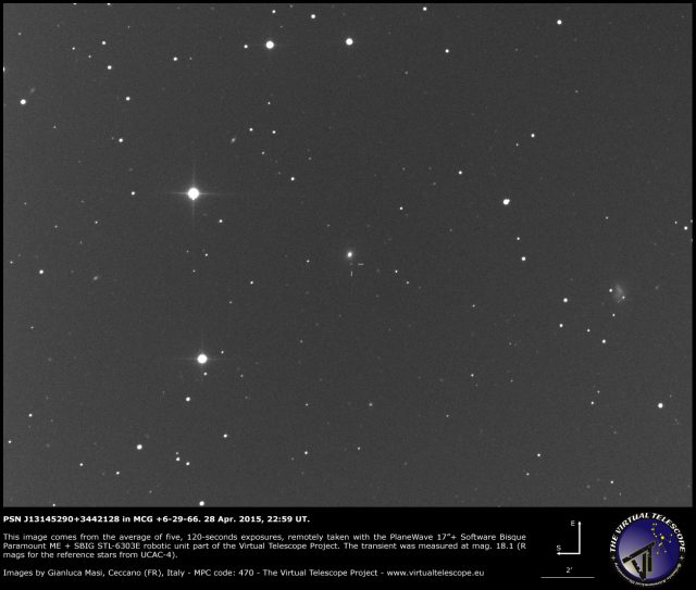 PSN J13145290+3442128 in MCG +6-29-66: 28 Apr. 2015