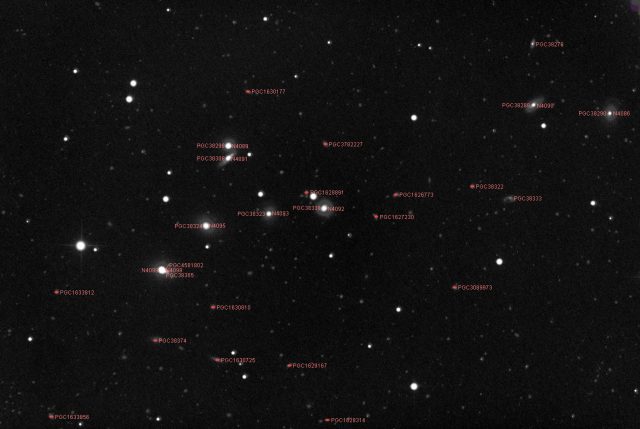 PSN J12054713+2025026 and surrounding galaxies: identification