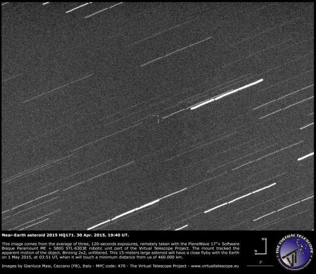 Near-Earth Asteroid 2015 HQ171: an image (30 Apr. 2015)