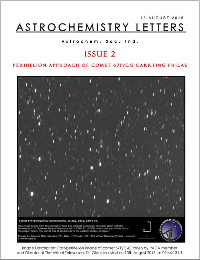 Astrochemistry Society of India: “Astrochemistry Letters”, issue 2