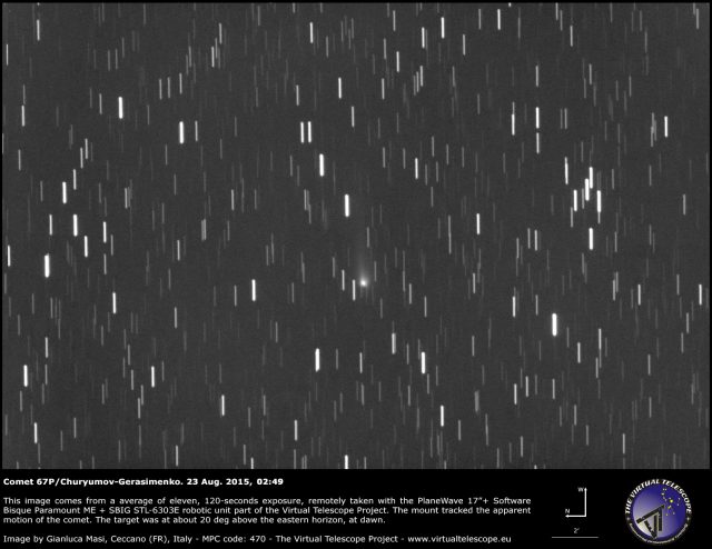 Comet 67P/Churyumov-Gerasimenko: a image (23 Aug. 2015)