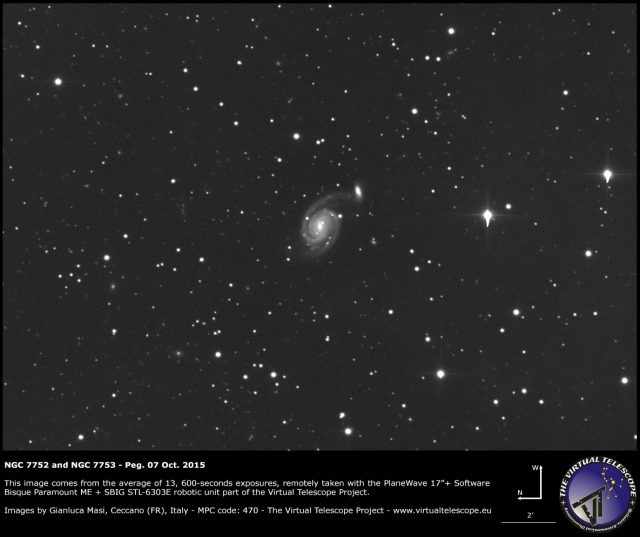 NGC 7752 and NGC 7753 in Pegasus