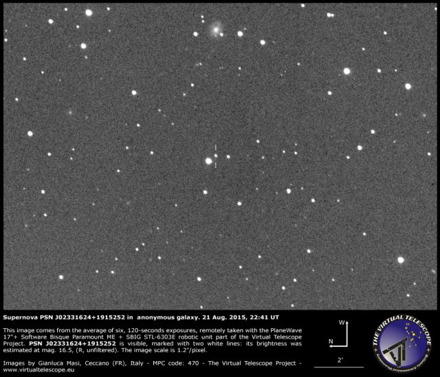 Supernova PSN J02331624+1915252 in  anonymous galaxy: 21 Aug. 2015