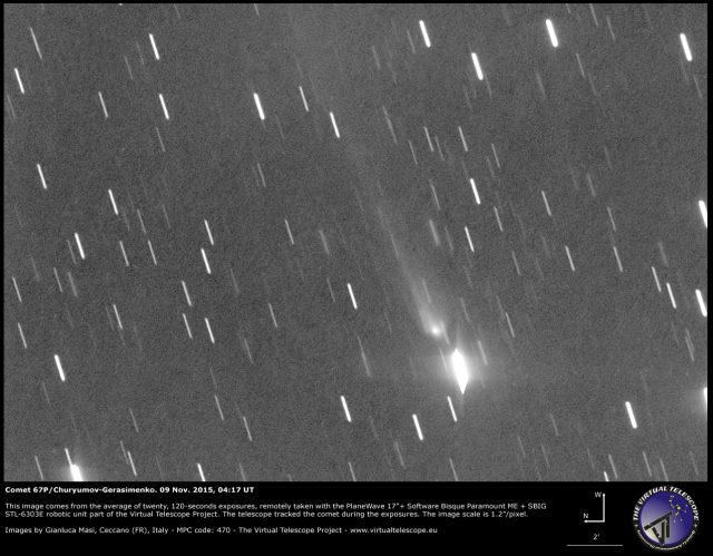 Comet 67P/Churyumov-Gerasimenko: a image (09 Nov. 2015)