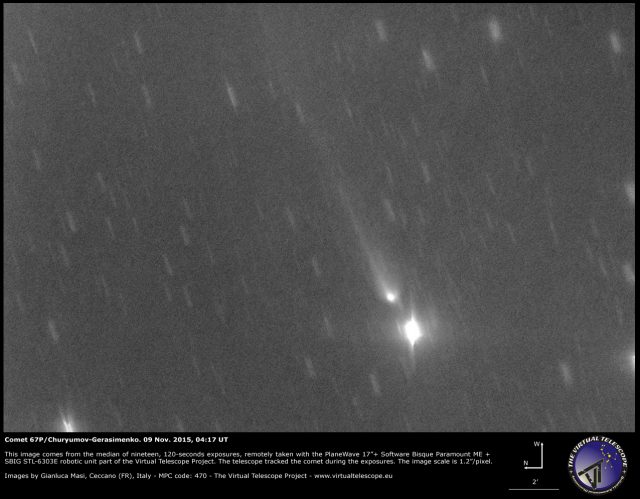Comet 67P/Churyumov-Gerasimenko: median combination (09 Nov. 2015)
