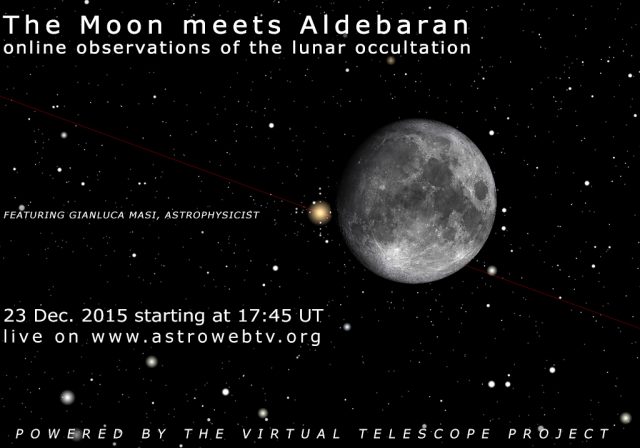 23 Dec. 2015, the Moon meets Aldebaran: online session