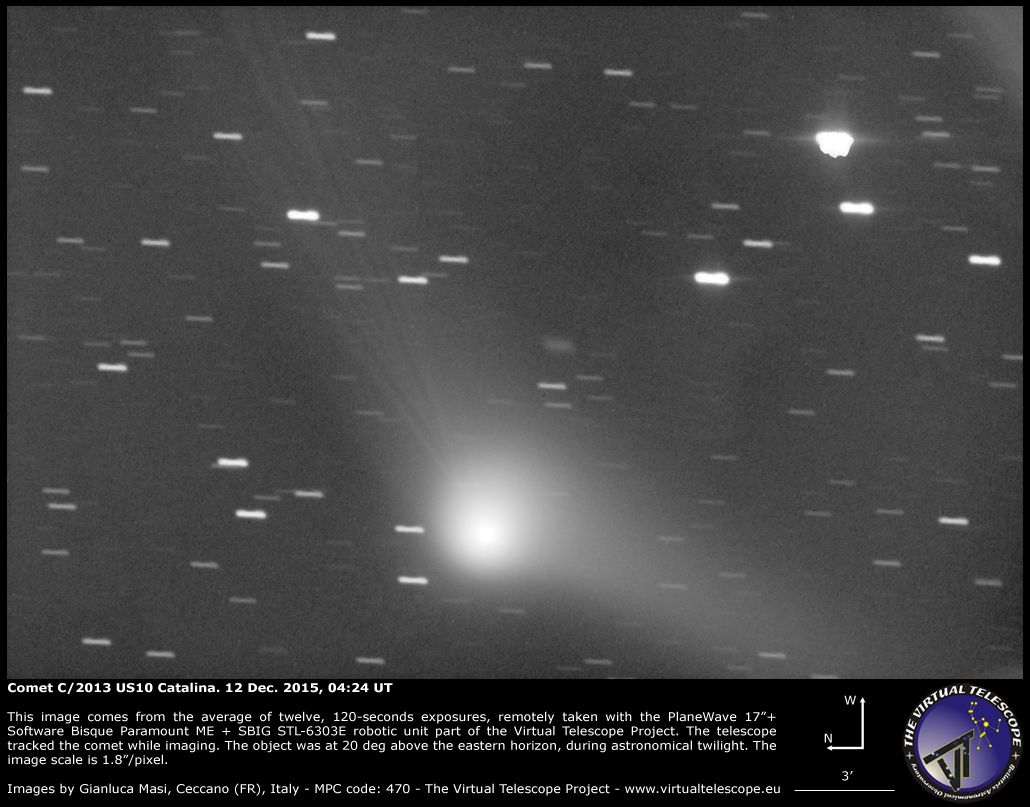 Comet C/2013 US10 Catalina: an image (12 Dec. 2015) - The Virtual ...