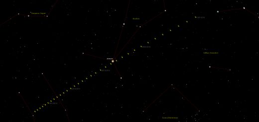 Comet C/2013 US10 Catalina: start chart (11 Dec. 2015 - 13 Jan. 2016)