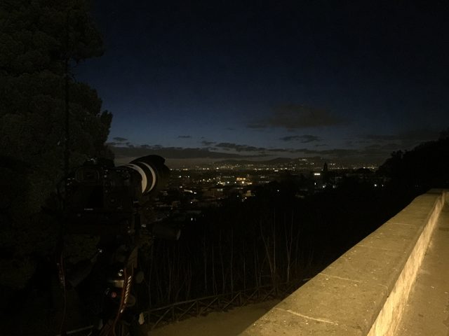 The imaging setup is ready, but clouds are too.