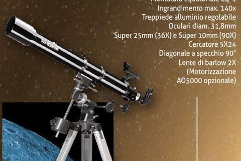 Telescopio completo Rifrattore 70/900 EQ1 SKYWATCHER