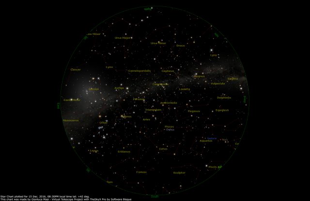 Sky of the Month: 15 Dec. 2016, 08:30 PM for (13°E,41°N)