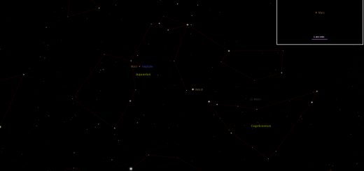 Mars and Neptune very close conjunction: 01 Jan. 2017