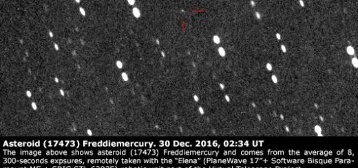 Asteroid (17473) Freddiemercury imaged on 30 Dec. 2016