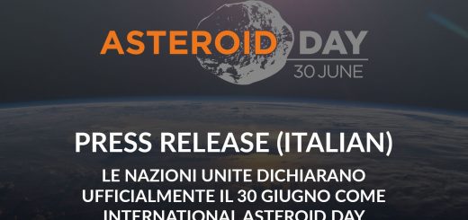 Le Nazioni Unite Dichiarano Ufficialmente Il 30 Giugno Come International Asteroid Day
