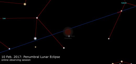 17 Feb. 2017: Penumbral Lunar Eclipse - online observation