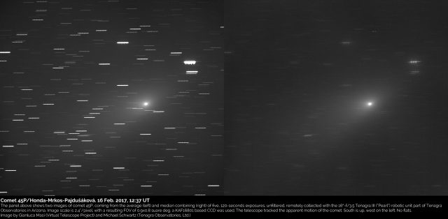 Comet 45P/Honda-Mrkos-Pajdusakova: 16 Feb. 2017