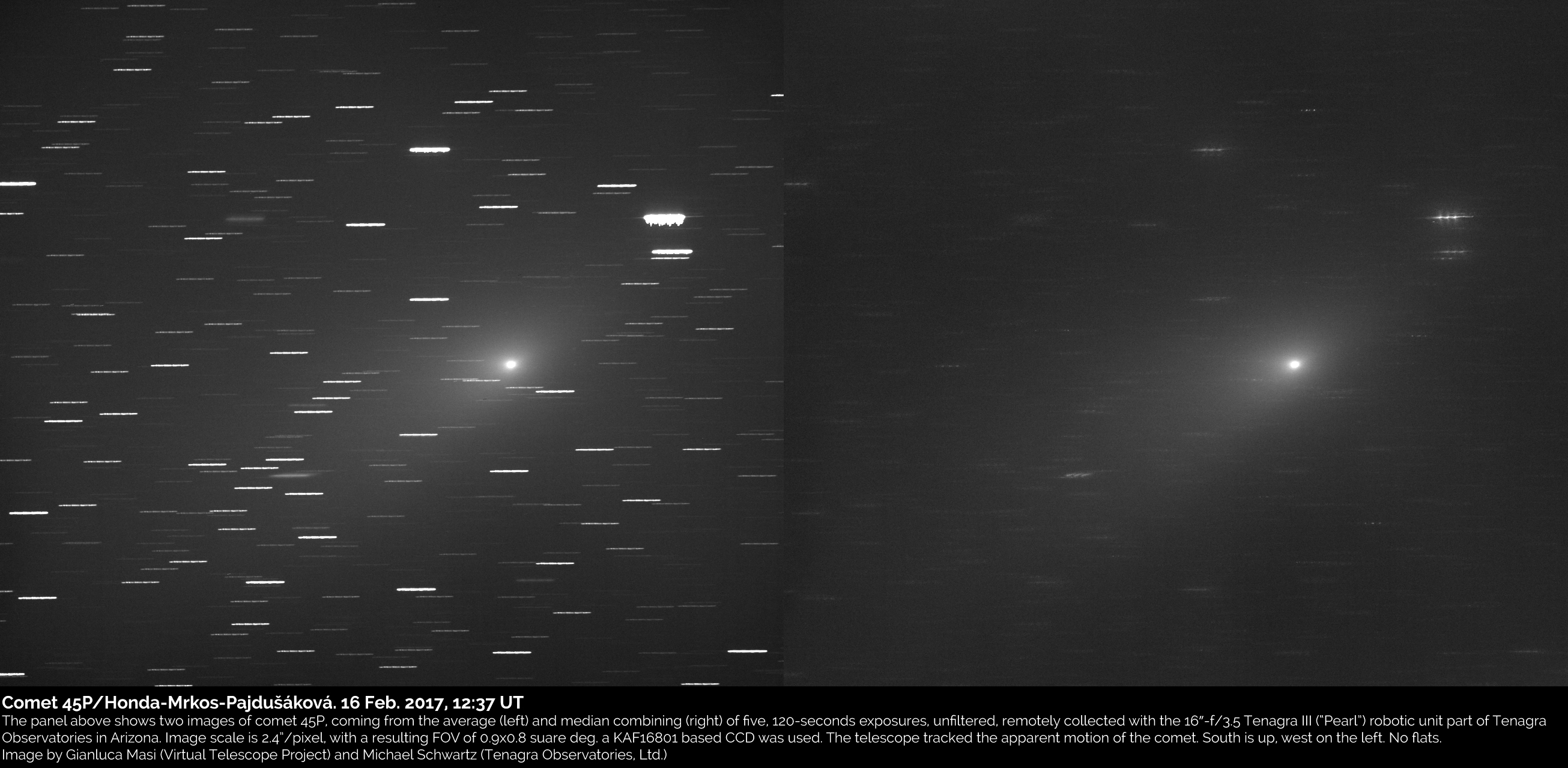 Comet 45P/HondaMrkosPajdusakova an image (16 Feb. 2017