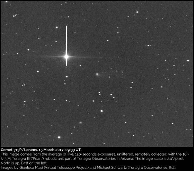 Comet 315P/Loneos: 15 Mar. 2017