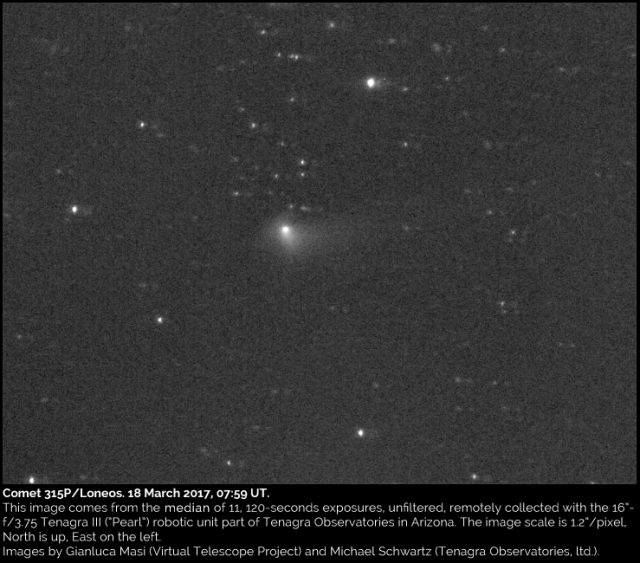 Comet 315P/Loneos: 18 Mar. 2017