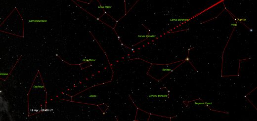 2014 JO25: path in the sky as seen from the center of the Earth