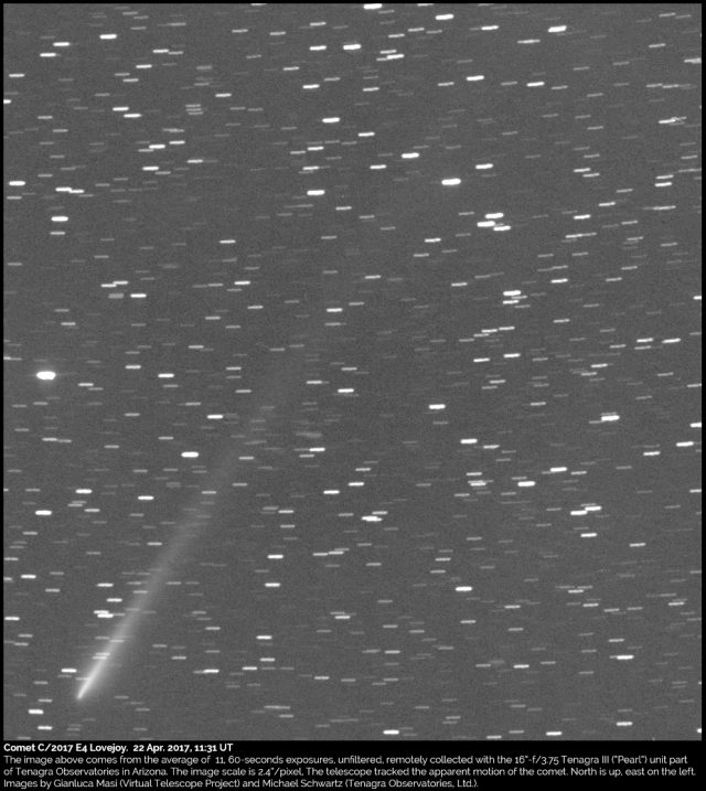 Comet C/2017 E4 Lovejoy: 22 Apr. 2017