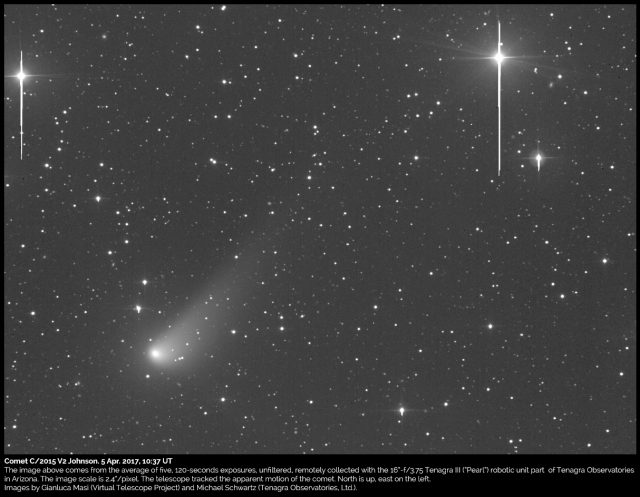 Comet C/2015 V2 Johnson: 5 Apr. 2017