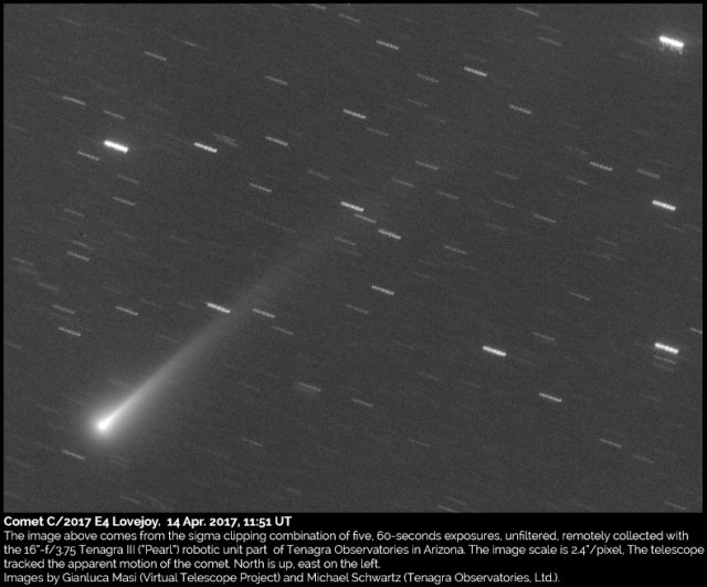 Comet C/2017 E4 Lovejoy: 14 Apr. 2017