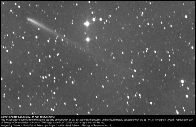 Comet C/2017 E4 Lovejoy : 25 Apr. 2017