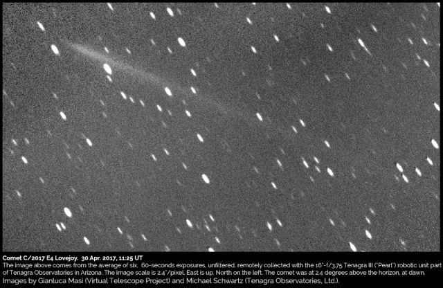 Comet C/2017 E4 Lovejoy : 30 Apr. 2017