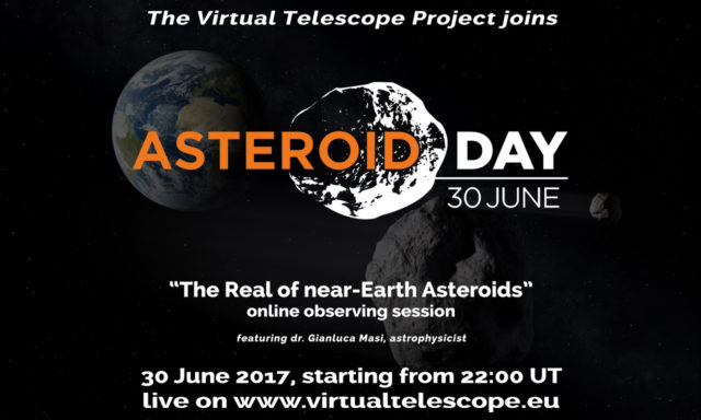 “The Realm of Near-Earth Asteroids”: an official live event for Asteroid Day 2017 – poster