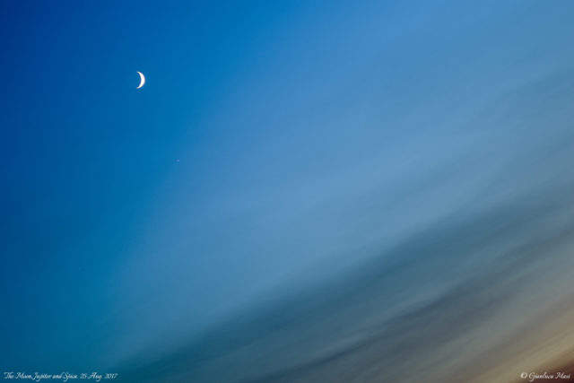 The Moon, Jupiter and Spica - 25 Aug. 2017