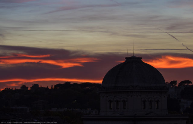 The Great Synagogue of Rome at sunset