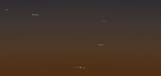 2017 Venus-Jupiter Conjunction. Simulation for Rome, 13 Nov. 2017, 06:15 local time