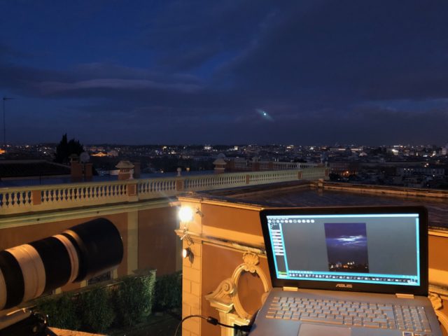 The setup ready to image the Supermoon