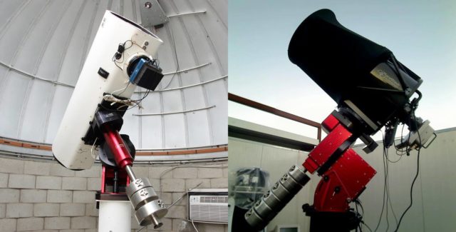 The two telescopes we will use to show asteroid 2017 VR12 online / I due telescopi che verranno utilizzati per osservare online l'asteroide 2017 VR12