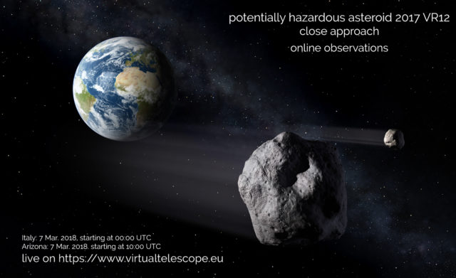 2017 VR12 close approach: poster of the event